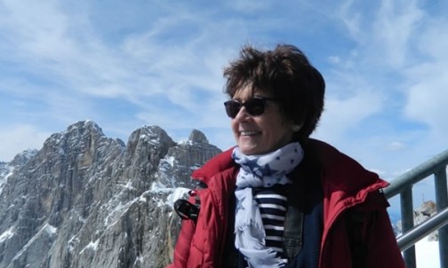 Ihre Gastgeberin Renate auf dem Dachstein - ein traumhafter Ausblick